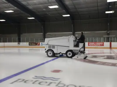 Ice surfacing machine at a Kinsmen Civic Centre ice pad