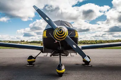 Front of a small plane